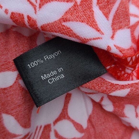 Lane Bryant orange floral off the shoulder blouse - Picture 9 of 9